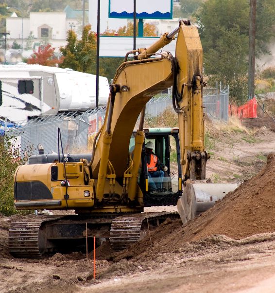 driver operating excavator courtland ms