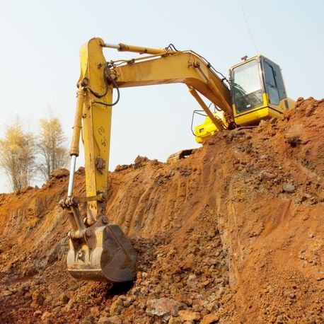 excavator excavating landfill courtland ms