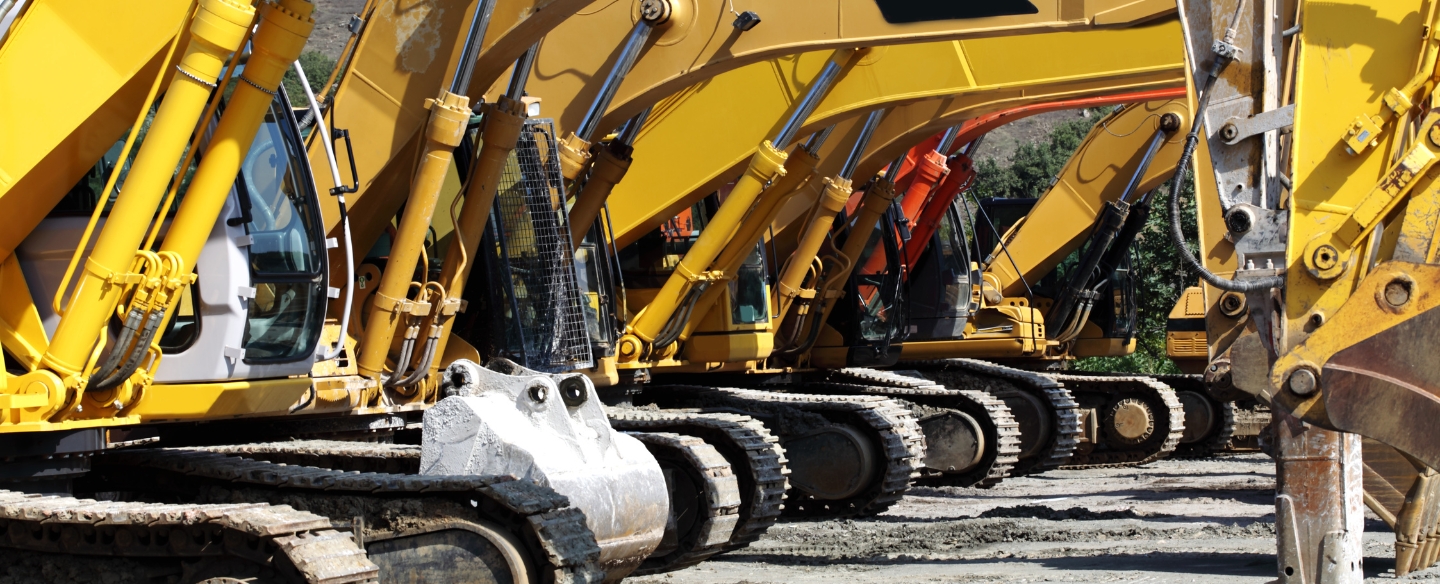 excavators lined up courtland ms